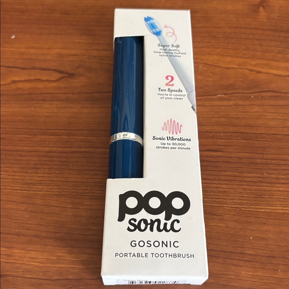 PopSonic GoSonic Portable Electric Toothbrush - Blue